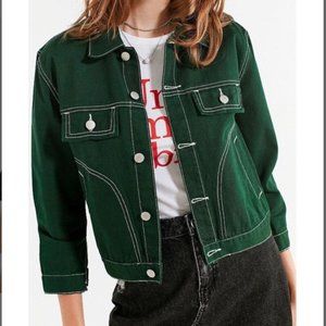 UNIF Green Jean Style Jacket Small